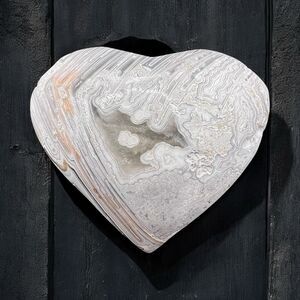 Mexican White Lace‎ Agate Druzy Heart Carving (13)
